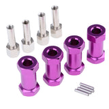 Max 12mm Hex Hub 15-25mm Extension Adapter Combiner for RC Crawler Purple -25mm