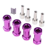 Max 12mm Hex Hub 15-25mm Extension Adapter Combiner for RC Crawler Purple -25mm