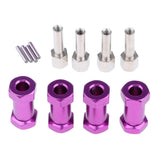 Max 12mm Hex Hub 15-25mm Extension Adapter Combiner for RC Crawler Purple -25mm