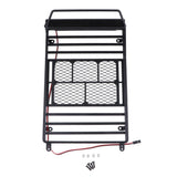 Max 1/10 RC Crawler DIY Metal Roof Rack for SCX10 TRX4 D90 TF2 cc01 with LED