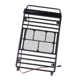 Max 1/10 RC Crawler DIY Metal Roof Rack for SCX10 TRX4 D90 TF2 cc01 with LED