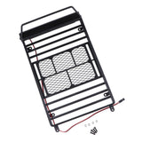Max 1/10 RC Crawler DIY Metal Roof Rack for SCX10 TRX4 D90 TF2 cc01 with LED