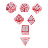 Max 7pcs Alloy Polyhedral Dices Set for Dungeons & Dragons Table Game Supplies A
