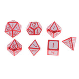 Max 7pcs Alloy Polyhedral Dices Set for Dungeons & Dragons Table Game Supplies A