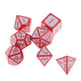 Max 7pcs Alloy Polyhedral Dices Set for Dungeons & Dragons Table Game Supplies A