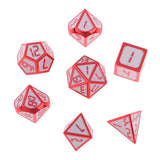 Max 7pcs Alloy Polyhedral Dices Set for Dungeons & Dragons Table Game Supplies A