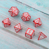 Max 7pcs Alloy Polyhedral Dices Set for Dungeons & Dragons Table Game Supplies A