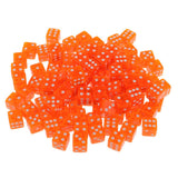Max Maxb 100pcs 6-sided Game Dice 15mm Dice for Board Games and Teaching Math Orange