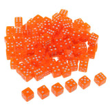 Max Maxb 100pcs 6-sided Game Dice 15mm Dice for Board Games and Teaching Math Orange