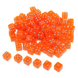 Max Maxb 100pcs 6-sided Game Dice 15mm Dice for Board Games and Teaching Math Orange