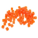 Max Maxb 100pcs 6-sided Game Dice 15mm Dice for Board Games and Teaching Math Orange