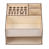 Maxbell Wooden Paint Rack Stand Storage Shelf Holder for DIY Art Painting Tool Set