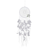 Maxbell Handmade Dreamcatcher Feather Night Light Wall Hanging Decor w/ White Flower