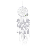 Maxbell Handmade Dreamcatcher Feather Night Light Wall Hanging Decor w/ White Flower