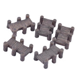 Maxbell 5 Pieces Mini Resin Bridges Micro Landscape DIY Crafts Fairy Garden Decor