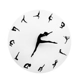 Max Yoga Dancing Wall Clocks Creative Watch Home Decor Record Time yoga