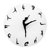 Max Yoga Dancing Wall Clocks Creative Watch Home Decor Record Time yoga