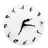 Max Yoga Dancing Wall Clocks Creative Watch Home Decor Record Time yoga