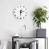 Max Yoga Dancing Wall Clocks Creative Watch Home Decor Record Time yoga