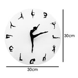 Max Yoga Dancing Wall Clocks Creative Watch Home Decor Record Time yoga