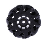 Max 4 Pieces Left/Right Omnidirectional Wheels Robots Wheels Parts 60mm Black