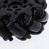 Max 4 Pieces Left/Right Omnidirectional Wheels Robots Wheels Parts 60mm Black