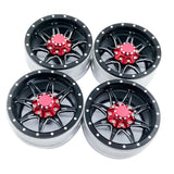 Max 4 Pieces 1/10 RC Car Wheel Rims Set for RC Rock Crawler Upgrade Parts Black