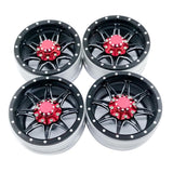 Max 4 Pieces 1/10 RC Car Wheel Rims Set for RC Rock Crawler Upgrade Parts Black