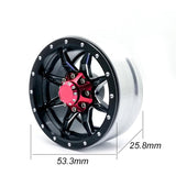 Max 4 Pieces 1/10 RC Car Wheel Rims Set for RC Rock Crawler Upgrade Parts Black