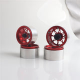 Max 4 Pack Heavy Aluminum 2.2inch Beadlock Wheel Hub for 1/10 RC Crawlers red