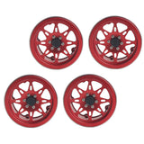Max 4 Pack Heavy Aluminum 2.2inch Beadlock Wheel Hub for 1/10 RC Crawlers red