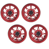 Max 4 Pack Heavy Aluminum 2.2inch Beadlock Wheel Hub for 1/10 RC Crawlers red