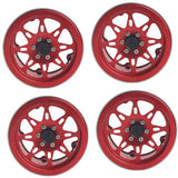 Max 4 Pack Heavy Aluminum 2.2inch Beadlock Wheel Hub for 1/10 RC Crawlers red