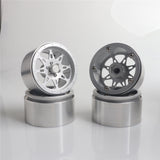 Max 4 Pack Heavy Aluminum 2.2inch Beadlock Wheel Hub for 1/10 RC Crawlers silver