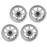 Max 4 Pack Heavy Aluminum 2.2inch Beadlock Wheel Hub for 1/10 RC Crawlers silver