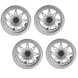 Max 4 Pack Heavy Aluminum 2.2inch Beadlock Wheel Hub for 1/10 RC Crawlers silver