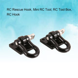 Max 2PCS 1/10 Trailer Towing Hooks Buckle Tow D Shackles for 1/10 RC Crawler Car