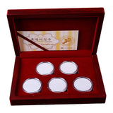 Max Wooden Display Case Storage for 5 Coins 27mm