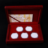 Max Wooden Display Case Storage for 5 Coins 27mm