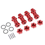 Max 17mm Hex Hub 30mm Extension Adapter Combiner for HSP 94087 1/8 RC Car Red