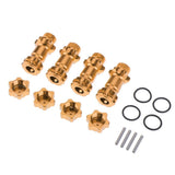 Max 17mm Hex Hub 30mm Extension Adapter Combiner for HSP 94087 1/8 RC Car Golden