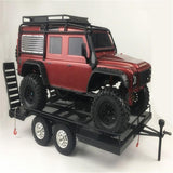 Max Heavy Duty Metal Trailer Double Axle for 1/10 RC Crawler Car Accessories