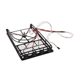 Max RC Car Roof Rack 1:10 RC Truck Body Decor 4-LED Light Luggage Tray Roof Rack