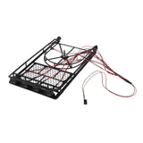 Max RC Car Roof Rack 1:10 RC Truck Body Decor 4-LED Light Luggage Tray Roof Rack