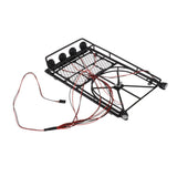 Max RC Car Roof Rack 1:10 RC Truck Body Decor 4-LED Light Luggage Tray Roof Rack
