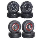 Max 1/10 RC Car 1.9 Inch Plastic Wheel Hub and Tires Set for RC Crawler 100mm