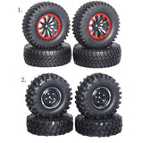 Max 1/10 RC Car 1.9 Inch Plastic Wheel Hub and Tires Set for RC Crawler 100mm