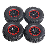 Max 1/10 RC Car 1.9 Inch Plastic Wheel Hub and Tires Set for RC Crawler 100mm