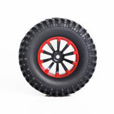 Max 1/10 RC Car 1.9 Inch Plastic Wheel Hub and Tires Set for RC Crawler 100mm