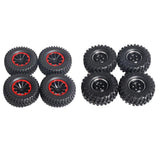 Max 1/10 RC Car 1.9 Inch Plastic Wheel Hub and Tires Set for RC Crawler 100mm